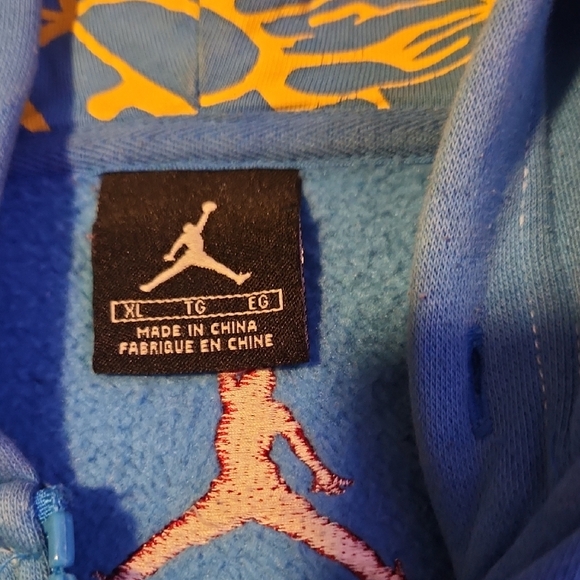 "Jordan" Blue and Yellow Hoodie - Picture 2 of 9